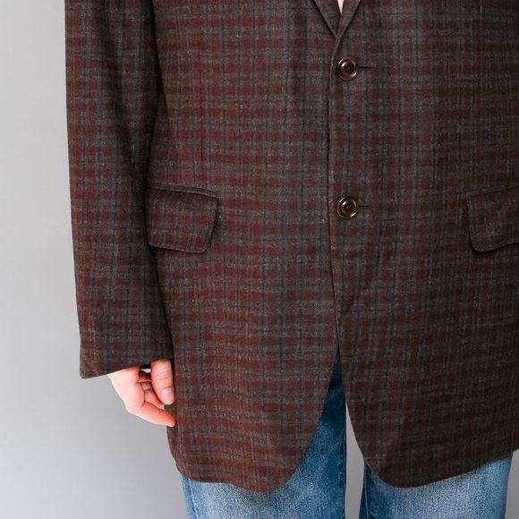 ERMENEGILDO ZEGNA Wool-Cashmere Plaid Sport Coat - Picture 3 of 8